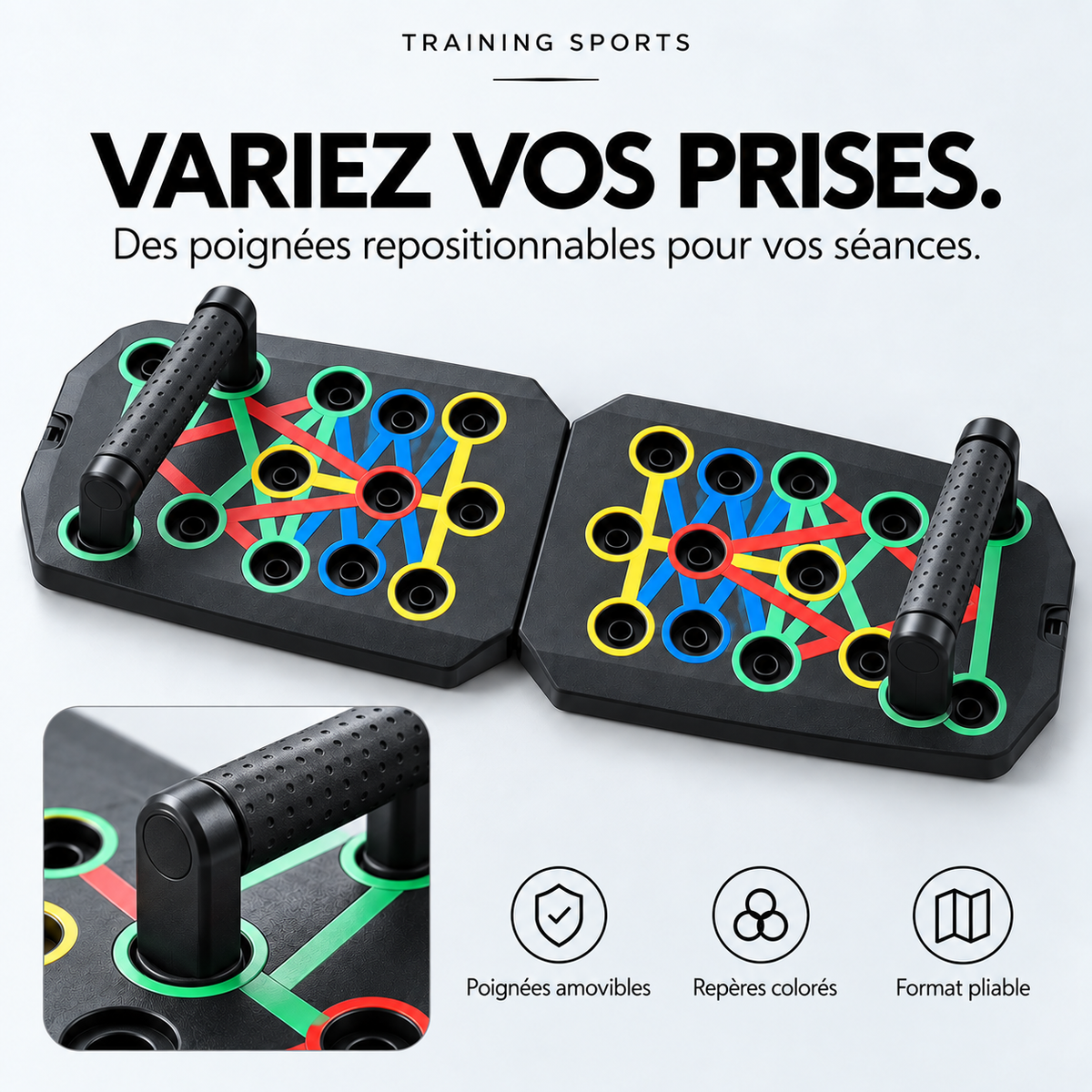 Planche de pompes multifonction pliable